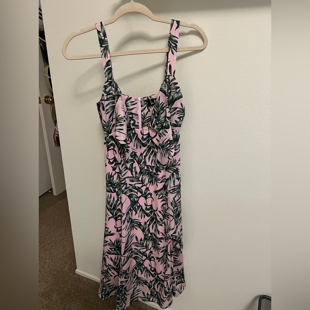 Tie Front Floral Midi Dress